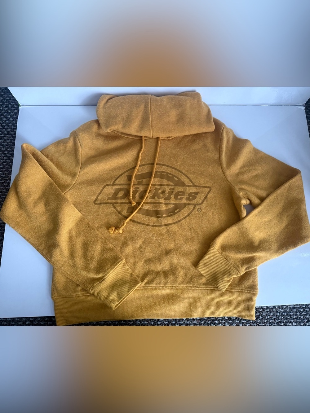 Kids Dickies Pullover Hoodie Mustard Size m